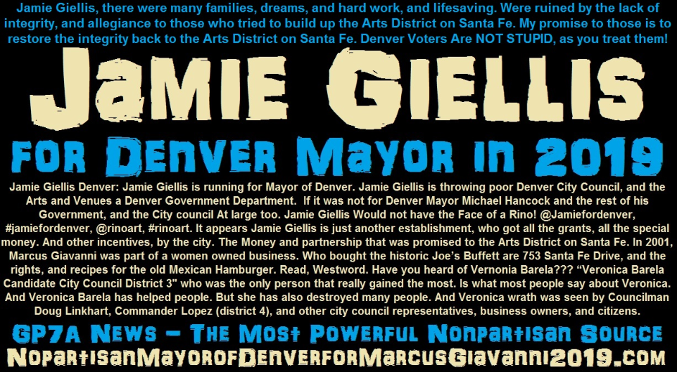 Jamie Giellis for Denver Mayor in 2019